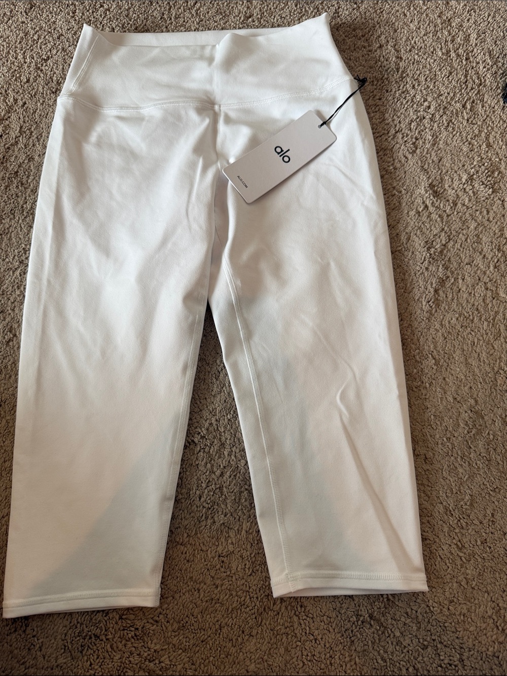 ALO Yoga women White Cropped Leggings - High Waist